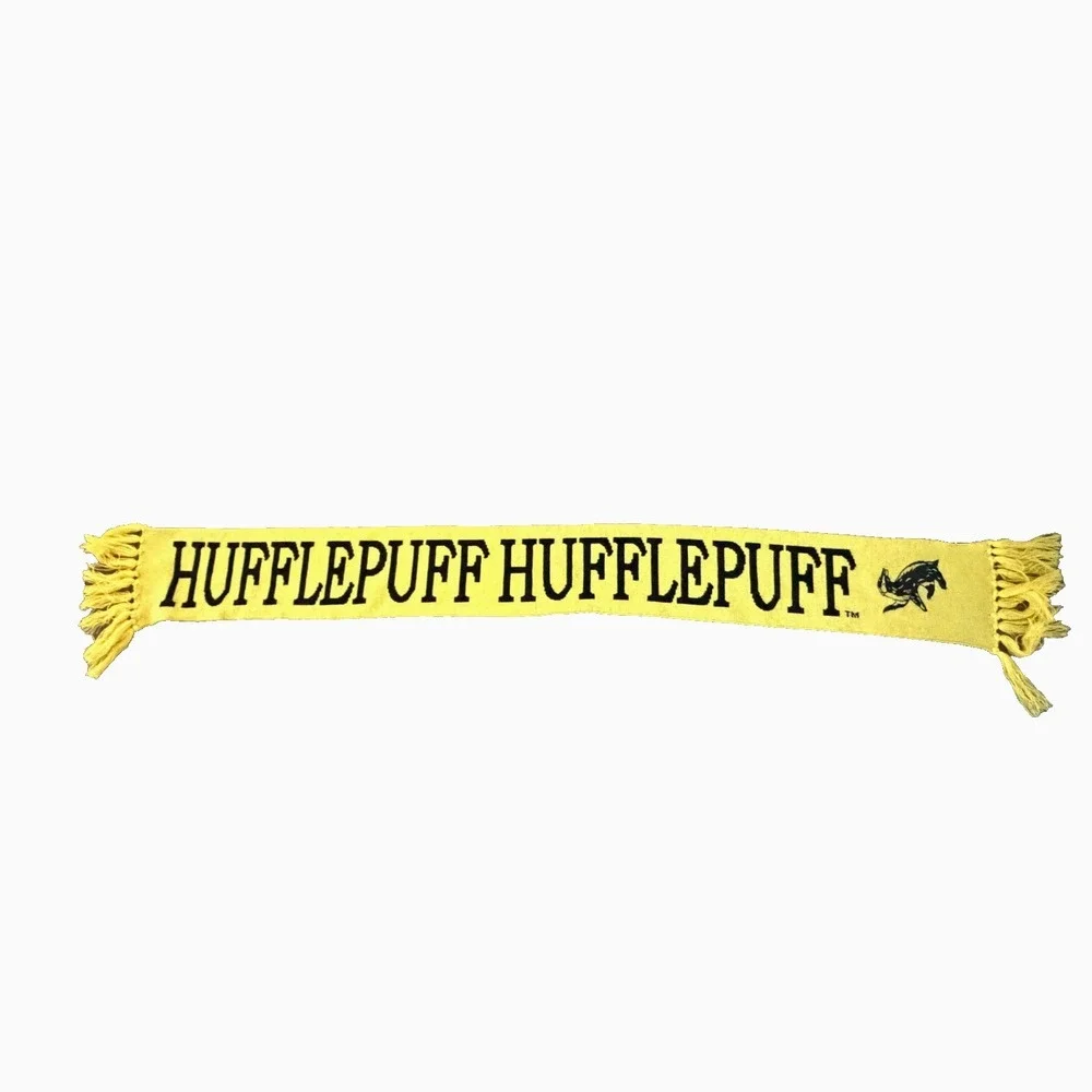 Universal Studios Harry Potter Hufflepuff Reversible Scarf‎ Black Yellow